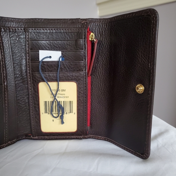 Dooney & Bourke Florentine Flap Wallet in Brown Tmoro - Picture 4 of 6